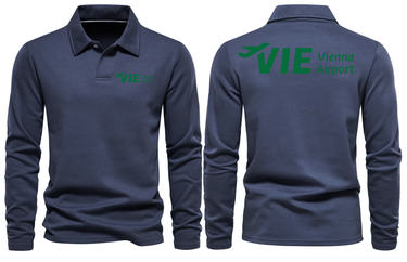 VIE AIRPORT LONG SLEEVE POLO